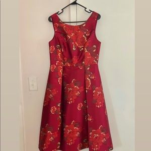 Brand new Red and gold floral dress with pockets